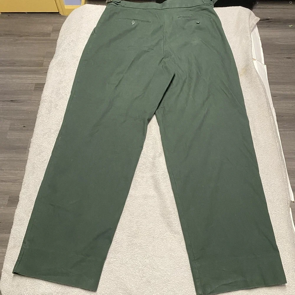 Banana Republic BR Athletics Pleated Pants Men 34‎ Green Side Cinch Trouser